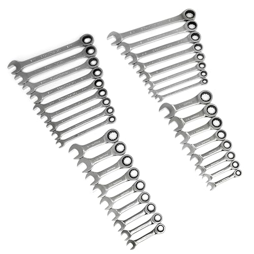 gearwrench 85034 34 piece standard & stubby ratcheting wrench set, sae/metric gearwrench 85034 34 piece standard & stubby ratcheting wrench set, sae/metric